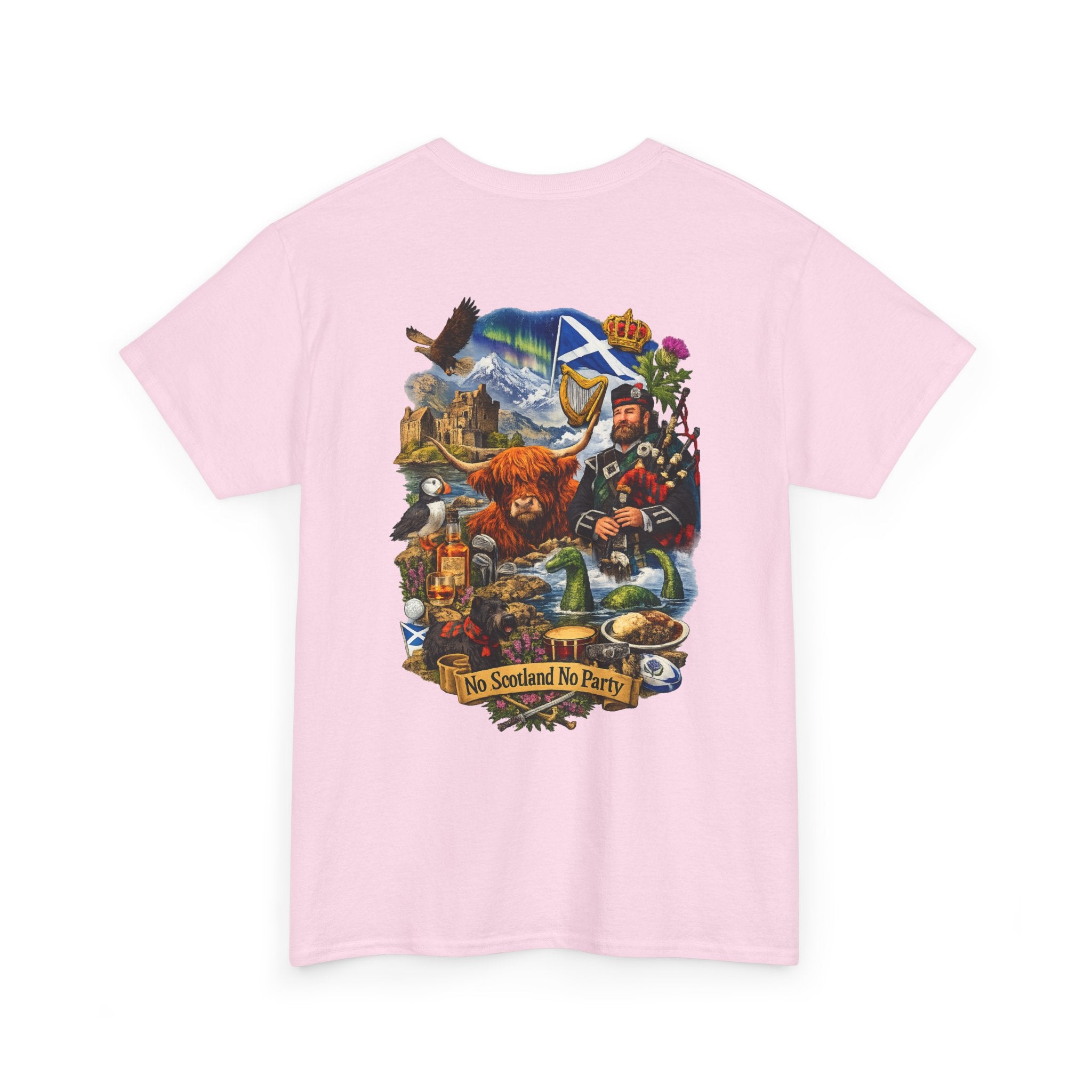 Scotland Collage T-Shirt — "No Scotland No Party" Scottish Heritage Tee
