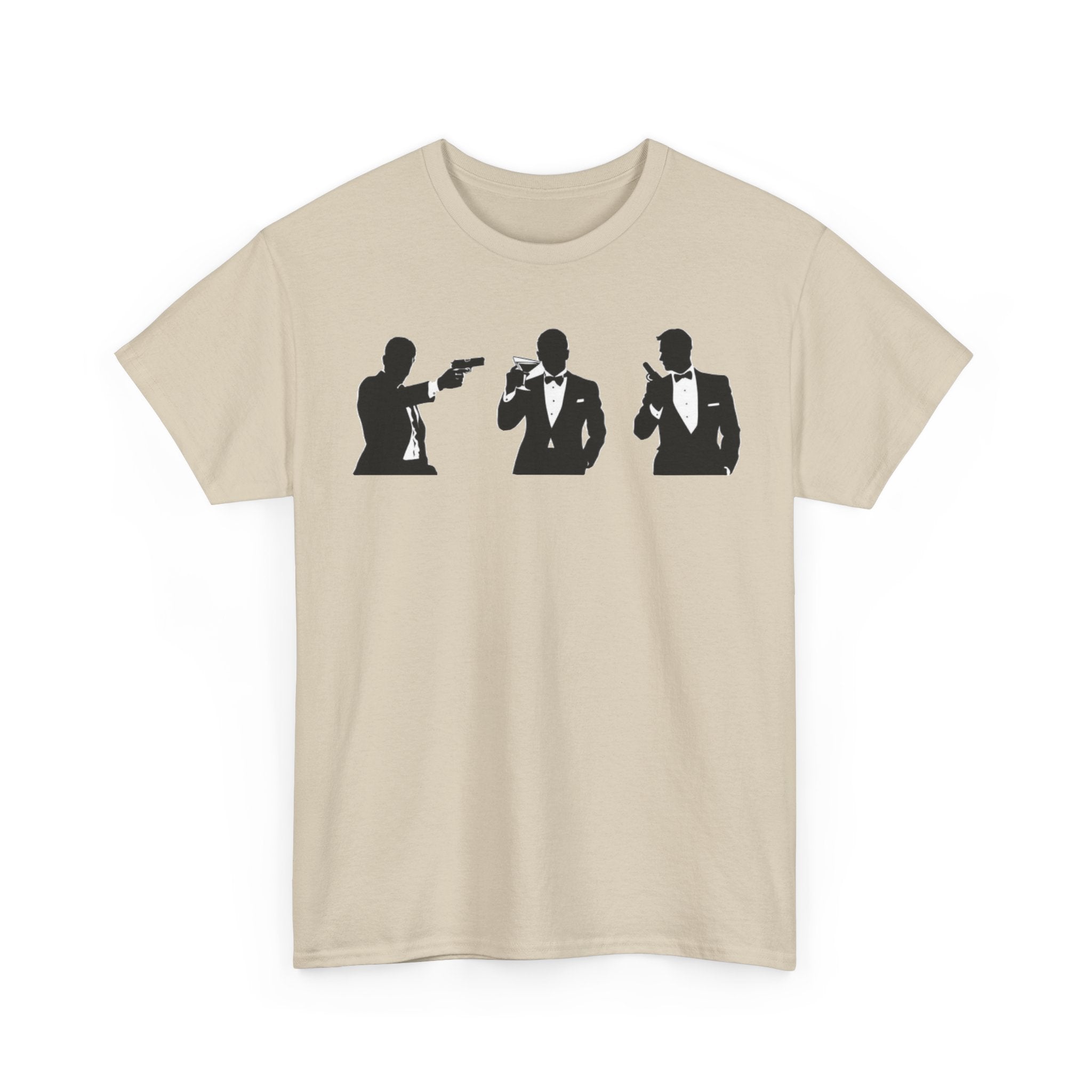 Bond in Suits Silhouette Tee — Classic James Bond Tuxedo Graphic Shirt