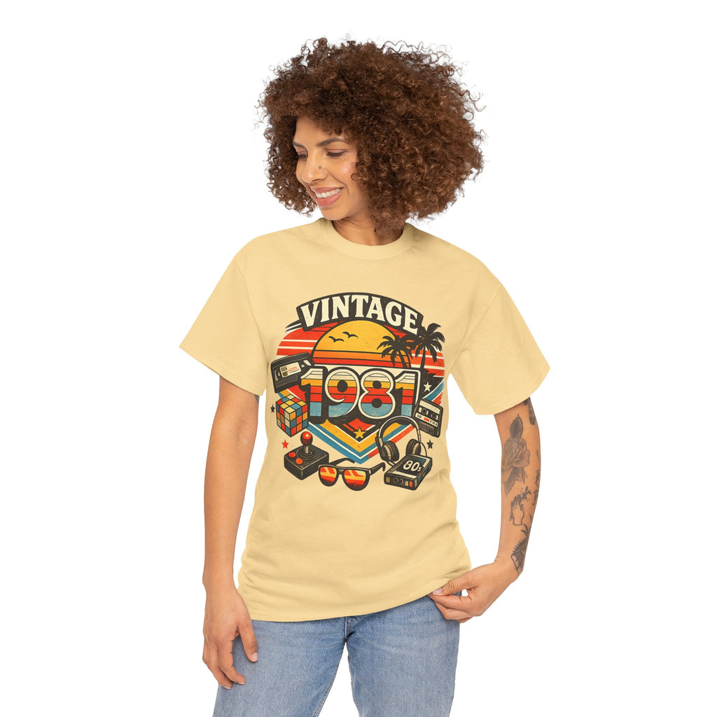 Vintage 1981 Retro Tee — 80s Nostalgia Graphic T-Shirt