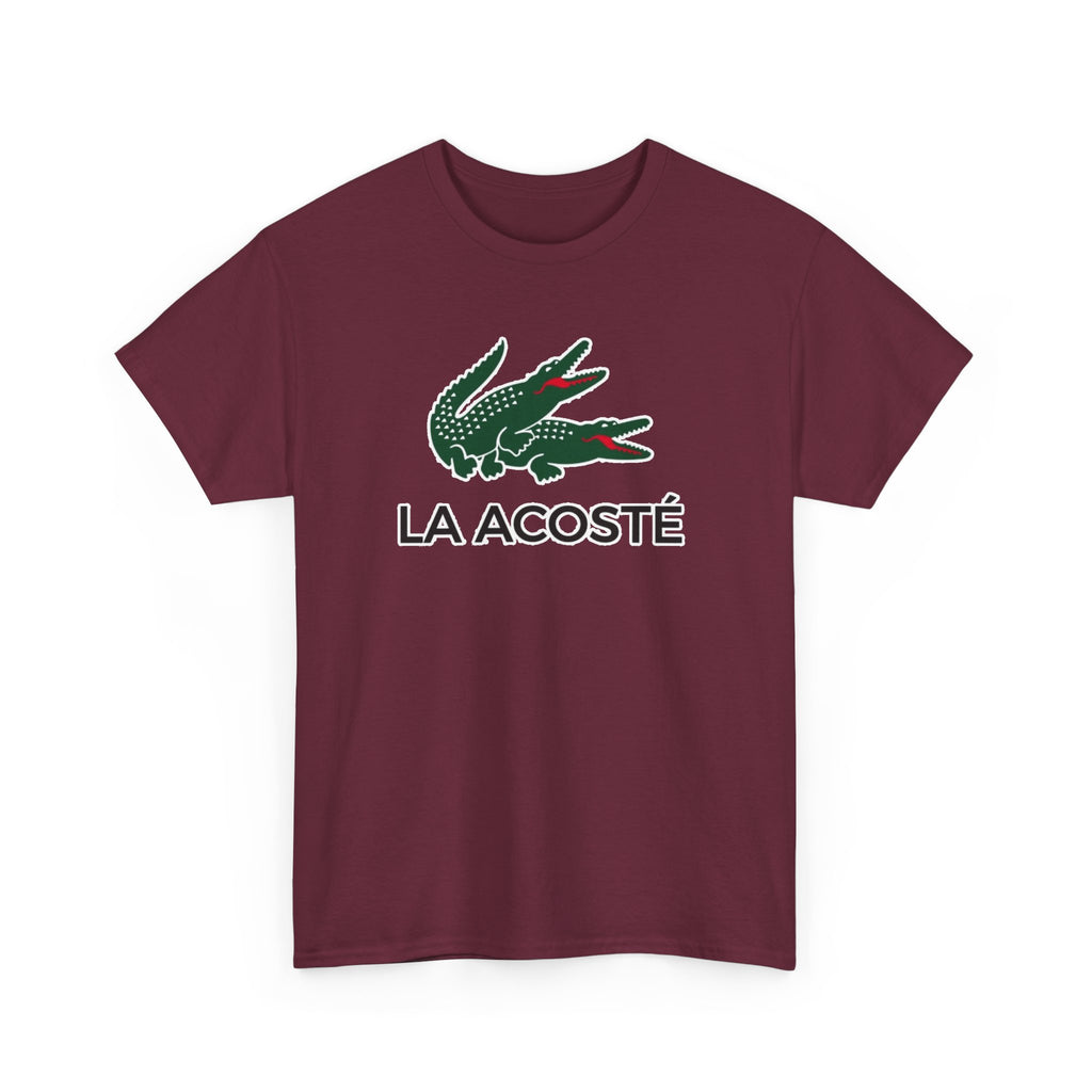 La Acosté Crocodile Logo Graphic Cotton Tee / T-Shirt