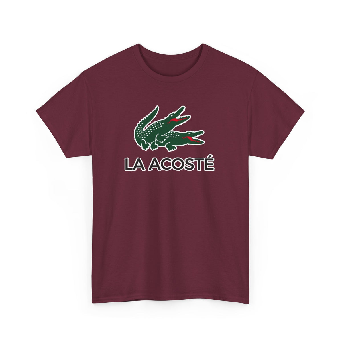 La Acosté Crocodile Logo Graphic Cotton Tee / T-Shirt
