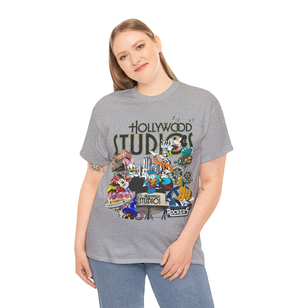 Hollywood Studios Collage T-Shirt — Vintage Theme Park Character Tee