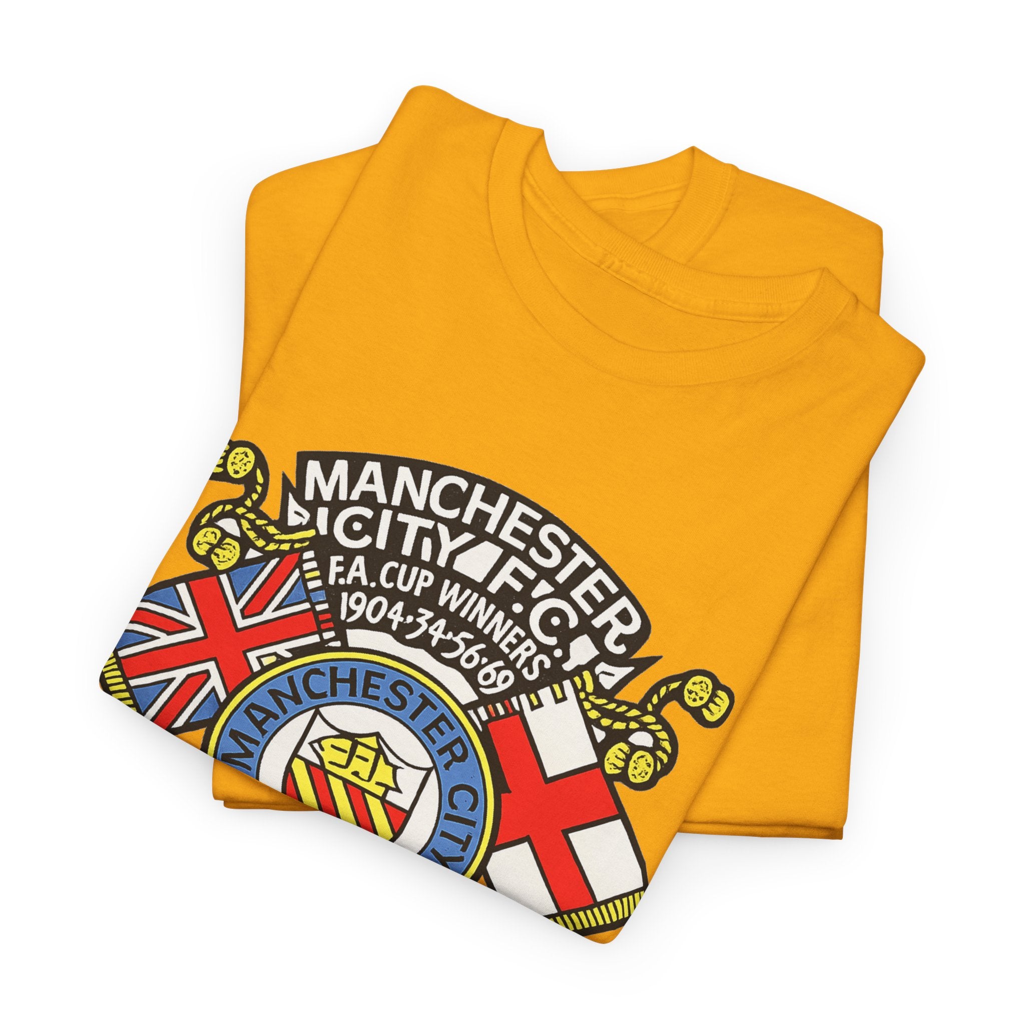 Manchester City Vintage Crest Tee — 'The Super Blues' 1970 European Cup Winners