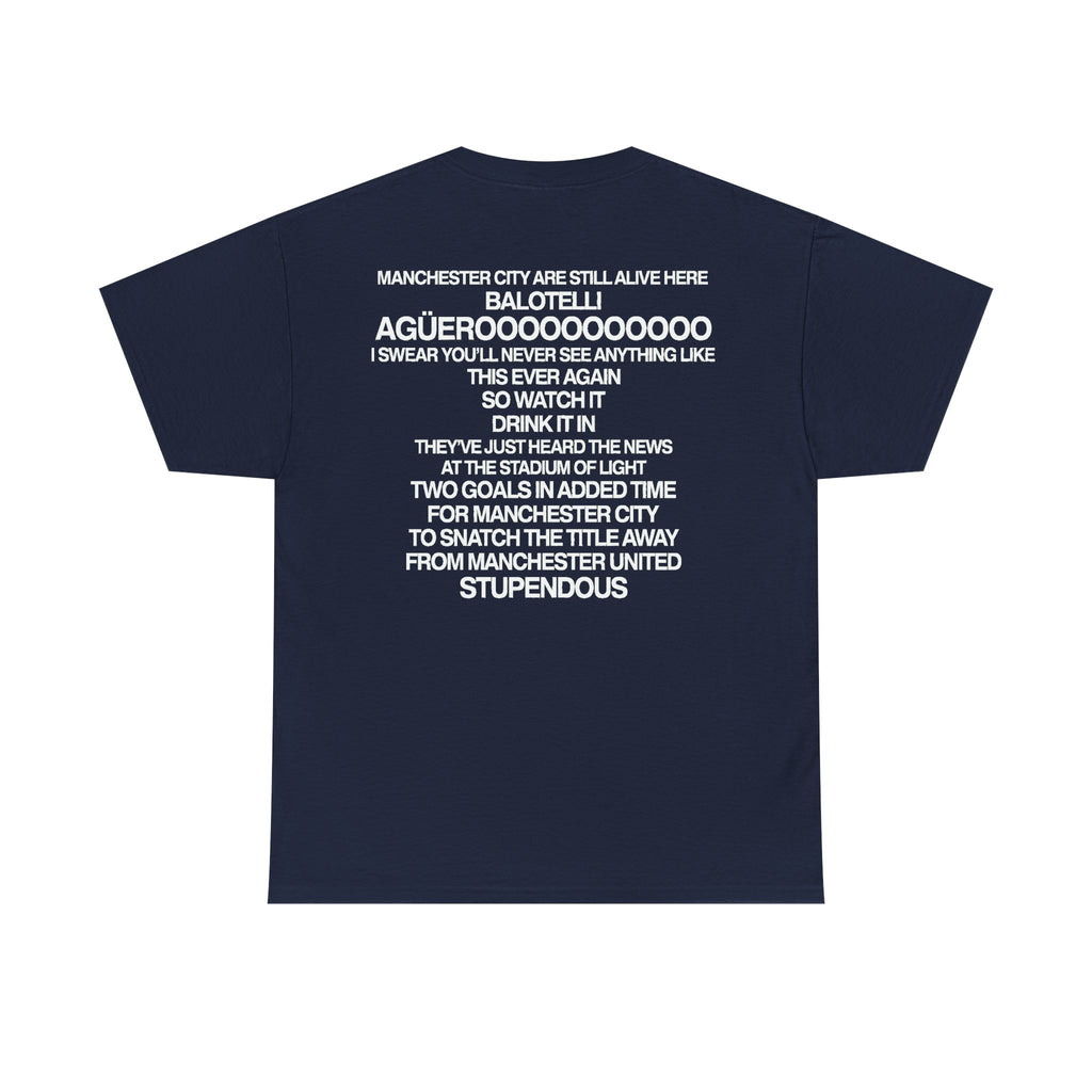 Aguero Celebration Cotton T-Shirt — Iconic Sergio Aguero Goal Tribute Tee