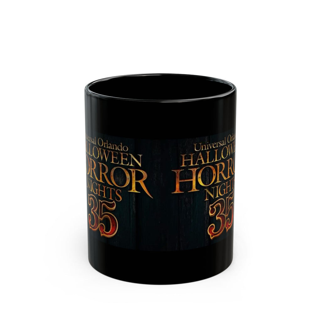 Halloween Horror Nights 35 Black Coffee Mug — Universal Orlando Souvenir (11oz & 15oz)