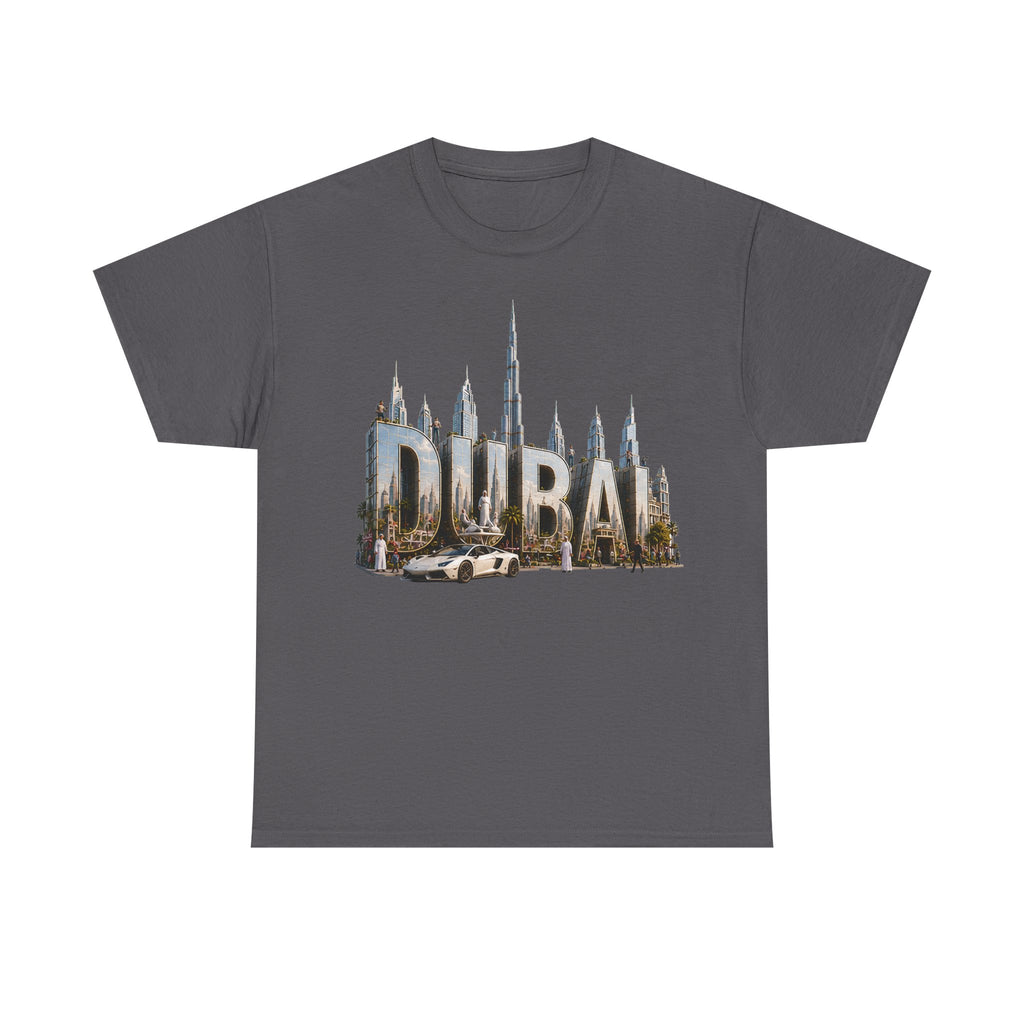 Dubai Skyline T-Shirt — Dubai Cityscape Graphic Tee with Burj Khalifa