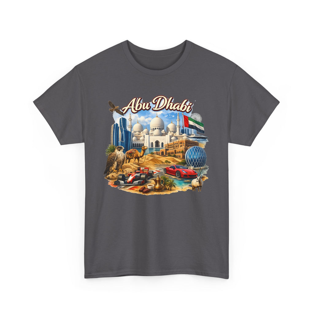 Abu Dhabi Landmark Collage T-Shirt — UAE Travel Souvenir Tee