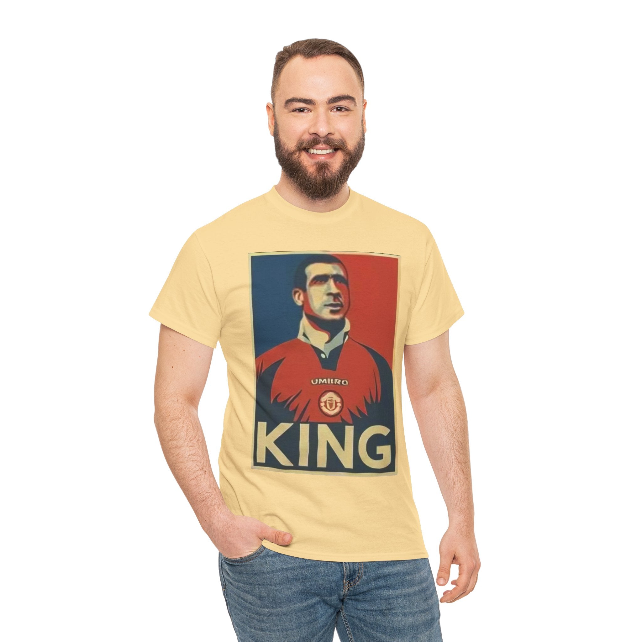 Eric Cantona King Manchester United Graphic Tee — Retro Sports Poster Football Shirt