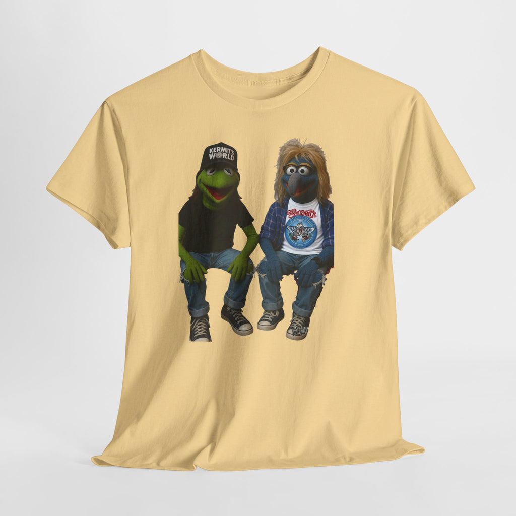 Kermit & Gonzo Waynes World Inspired Character Graphic T-Shirt