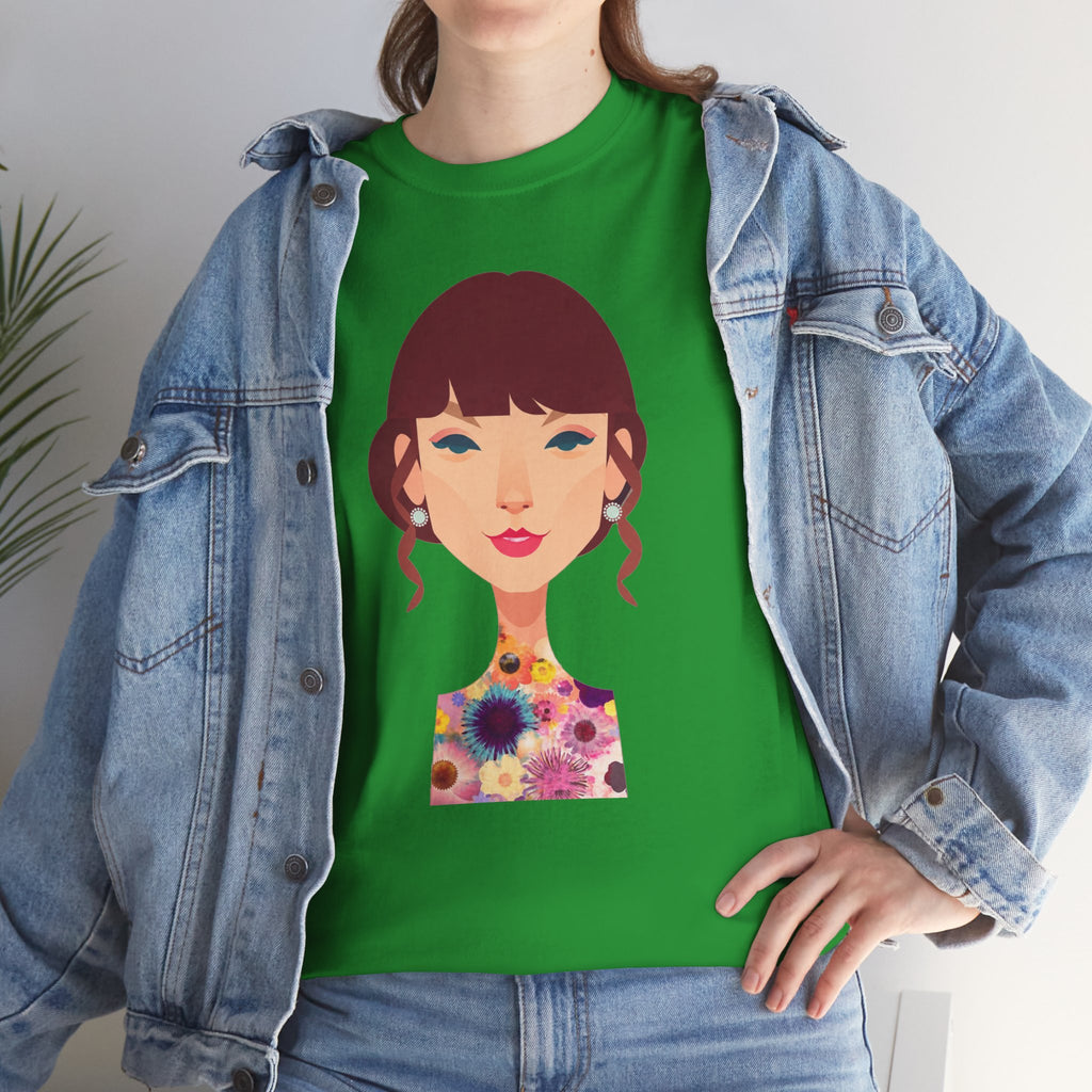 T Swift Illustration Cotton T-Shirt