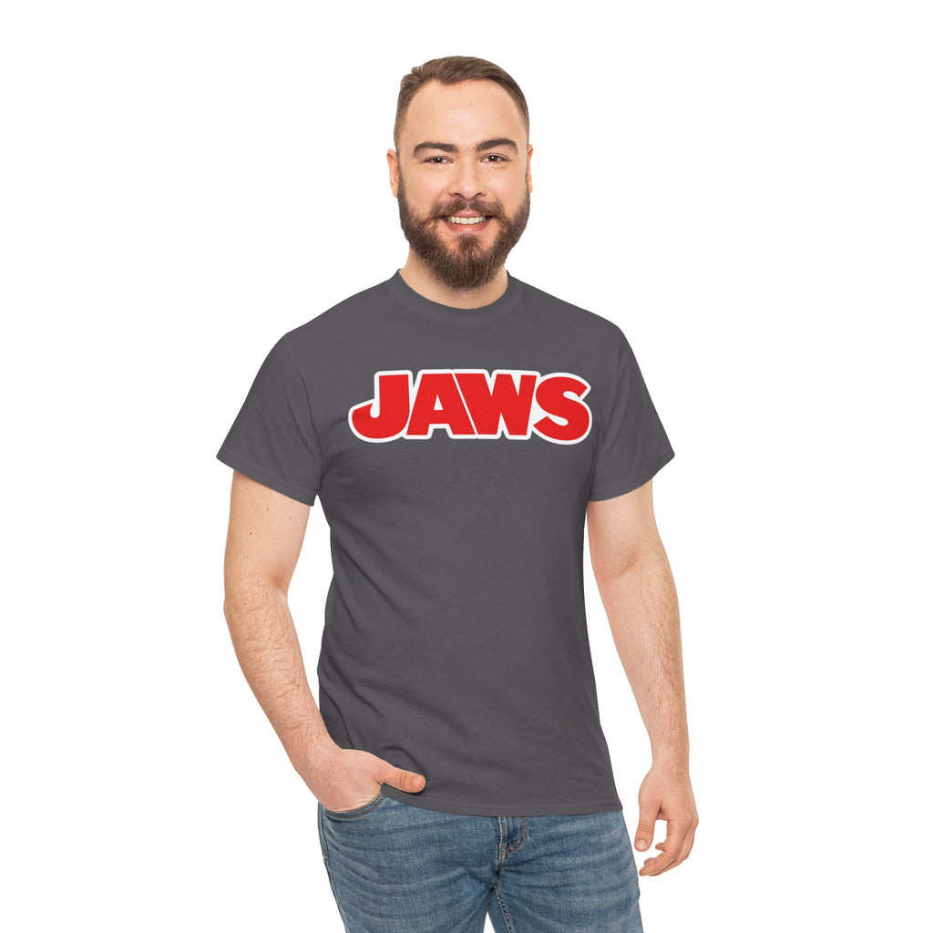 Jaws Logo Tee — Retro Red Movie Graphic T‑Shirt