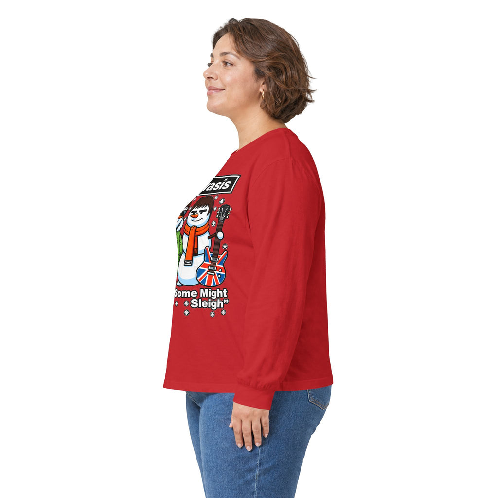 Snowasis 'Some Might O’ Sleigh' Long Sleeve #Oasis Inspired Cotton T-Shirt