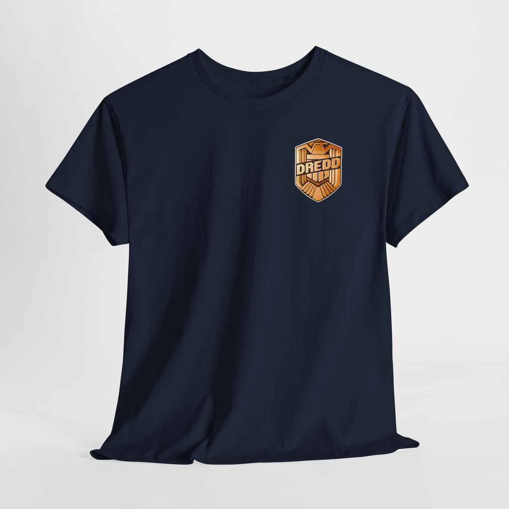 Dredd Shield Badge T-Shirt — Retro Law Enforcement Logo Tee