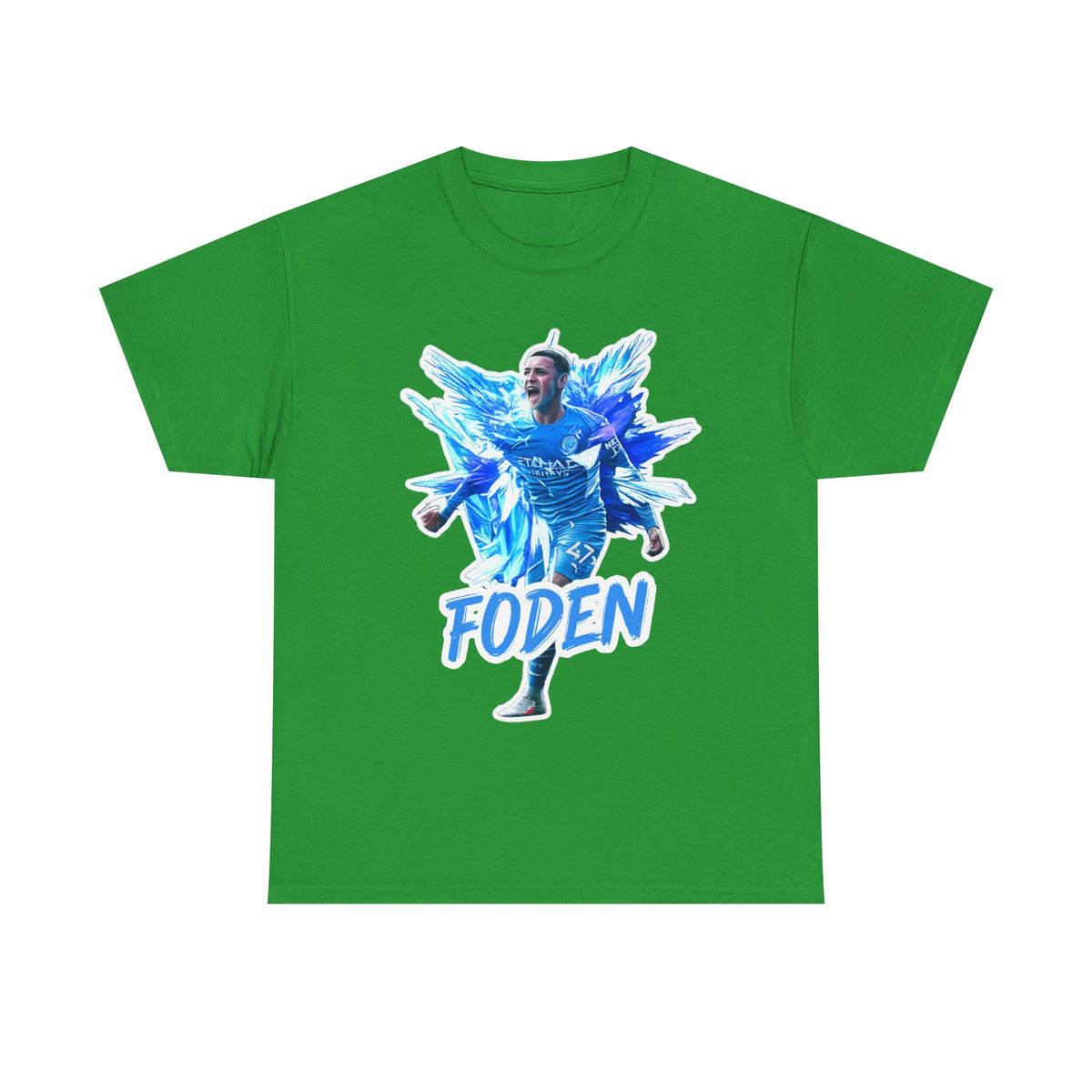 Phil Foden Manchester City Soccer T‑Shirt — Blue Graphic Football Fan Tee