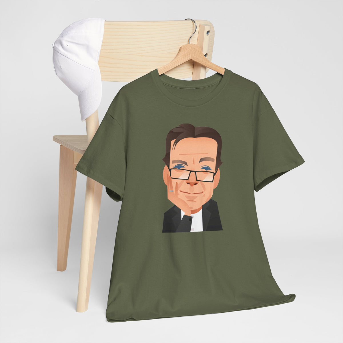 Tony Wilson Manchester Legend Caricature Gentleman Face Cotton T-Shirt