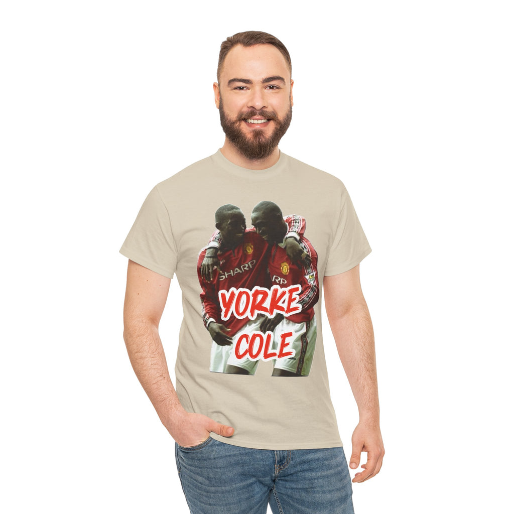 Yorke & Cole Manchester United Soccer Legends Graphic Tee — 'Yorke Cole' Retro Football Shirt