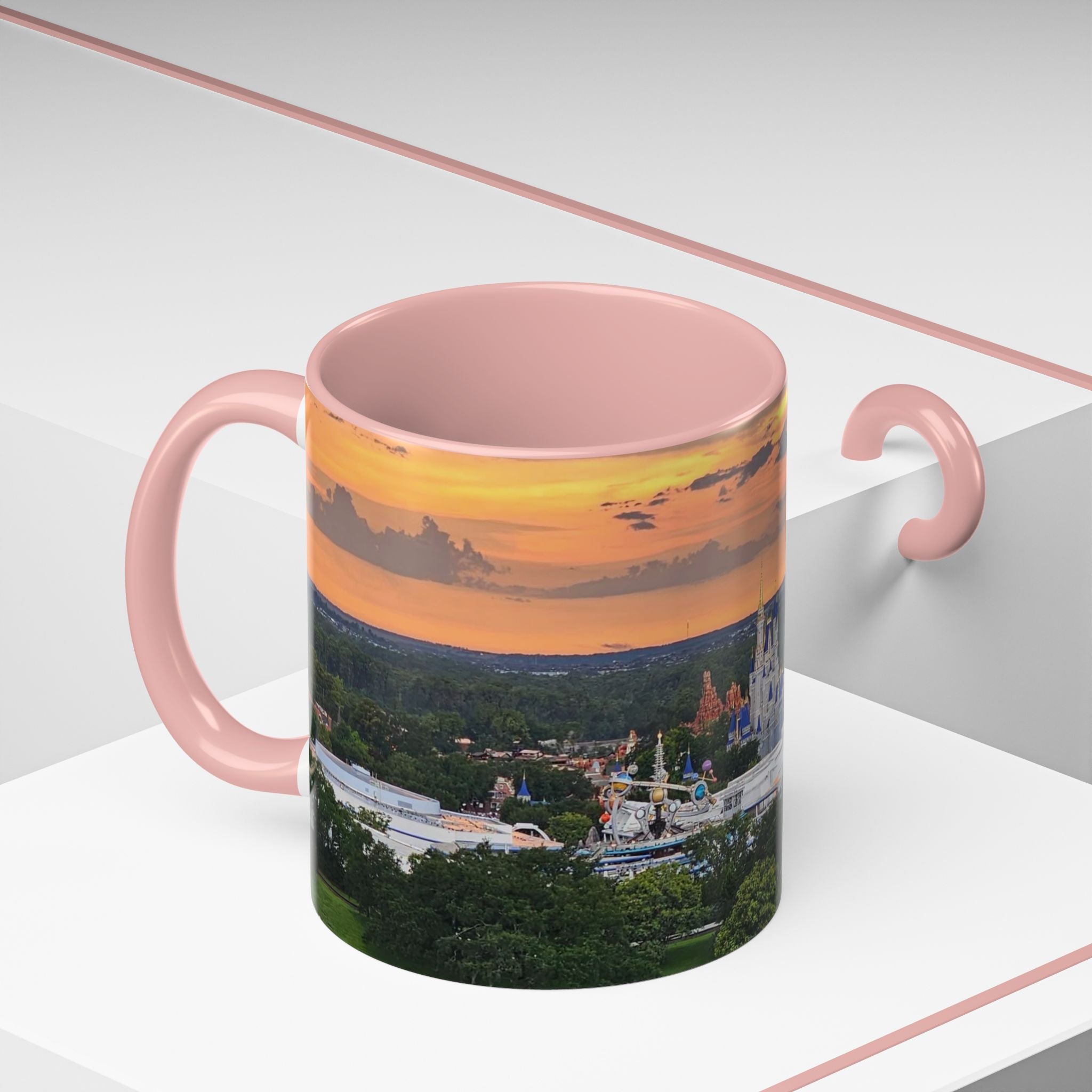 Disney Magic Kingdom Castle Sunset Coffee Mug (Accent, 11/15oz)