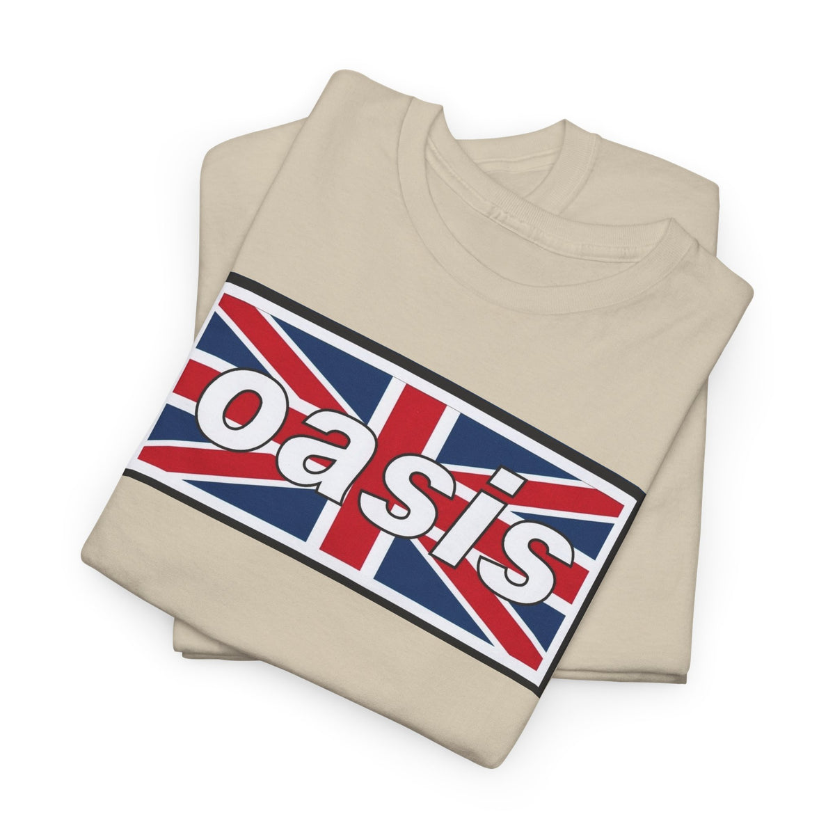 Oasis Union Jack Tee — British Rock Band Vintage-Inspired T-Shirt
