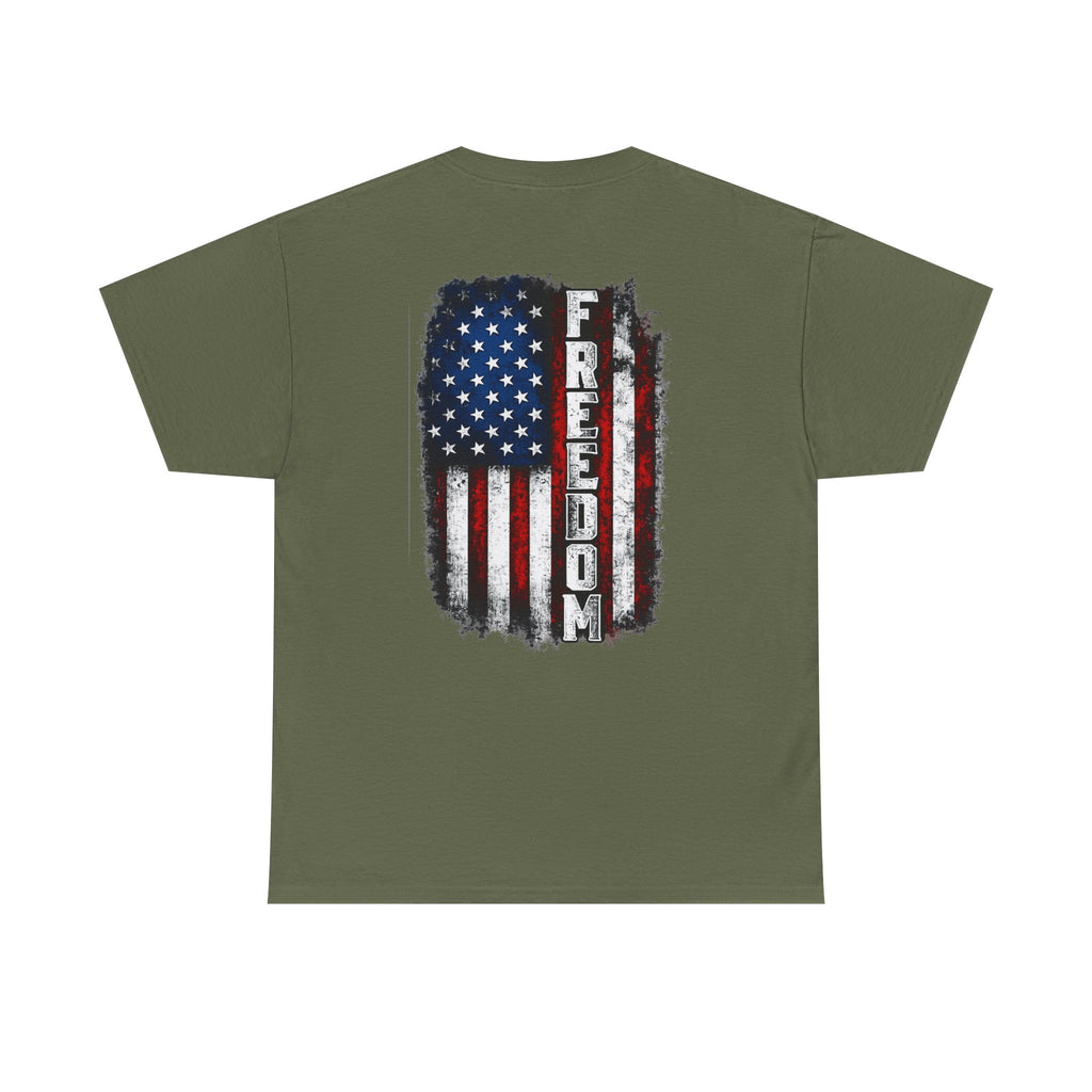 Freedom American Flag T-Shirt — Distressed USA Patriotic Tee