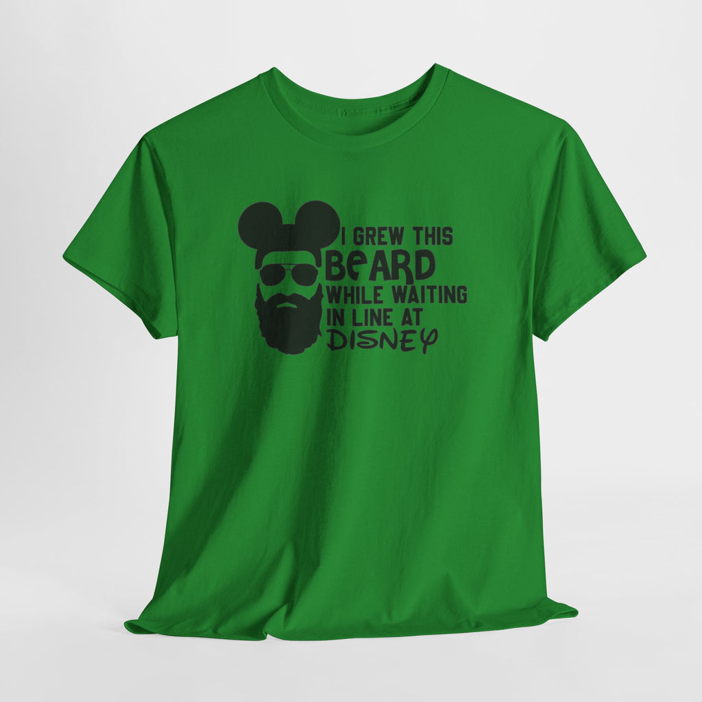 Beard While Waiting Tee – "I Grew This Beard While Waiting In Line At Disney" Funny Disney Dad T-Shirt