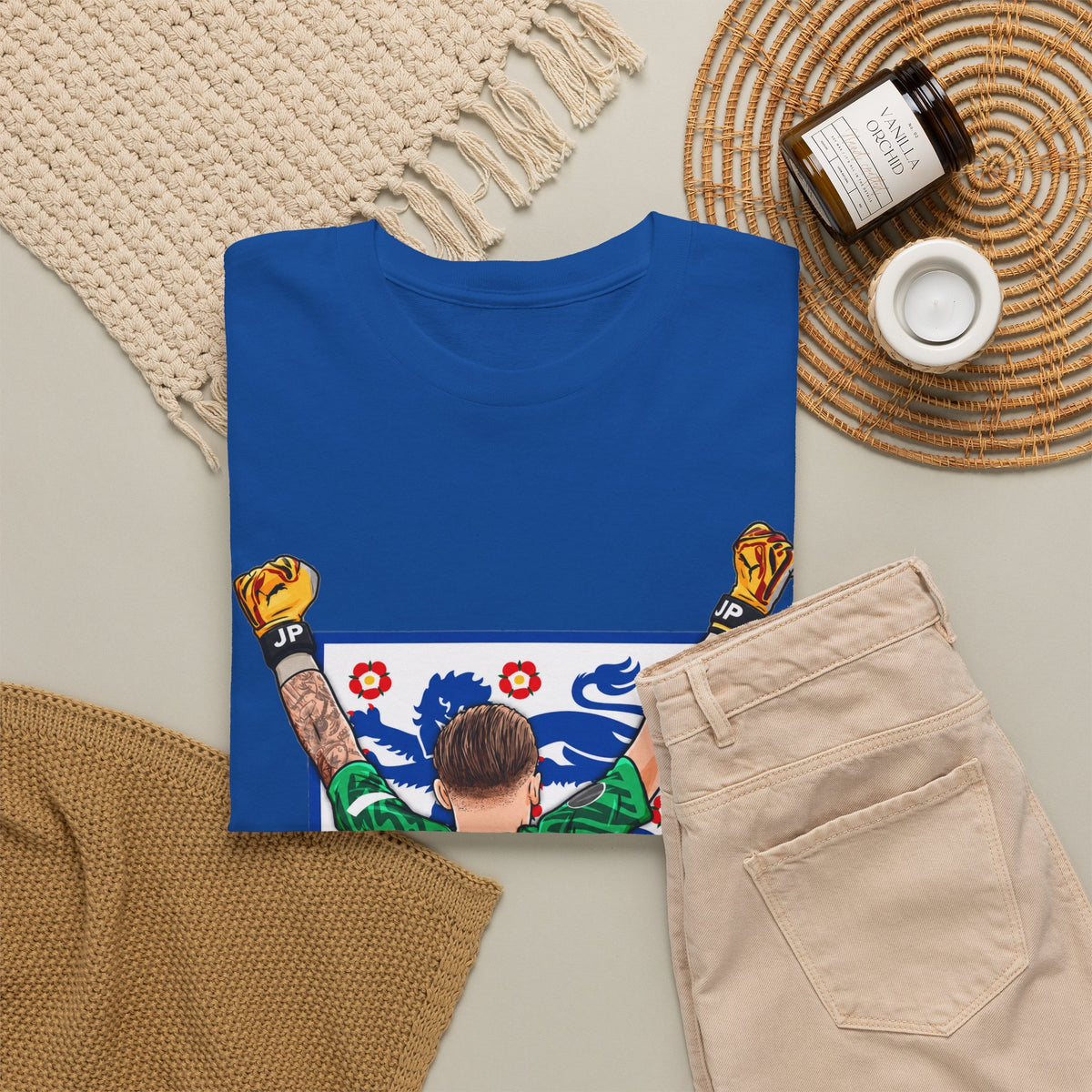 Pickford England Number 1 Goalkeeper Graphic Tee — Victory Pose Jersey Design