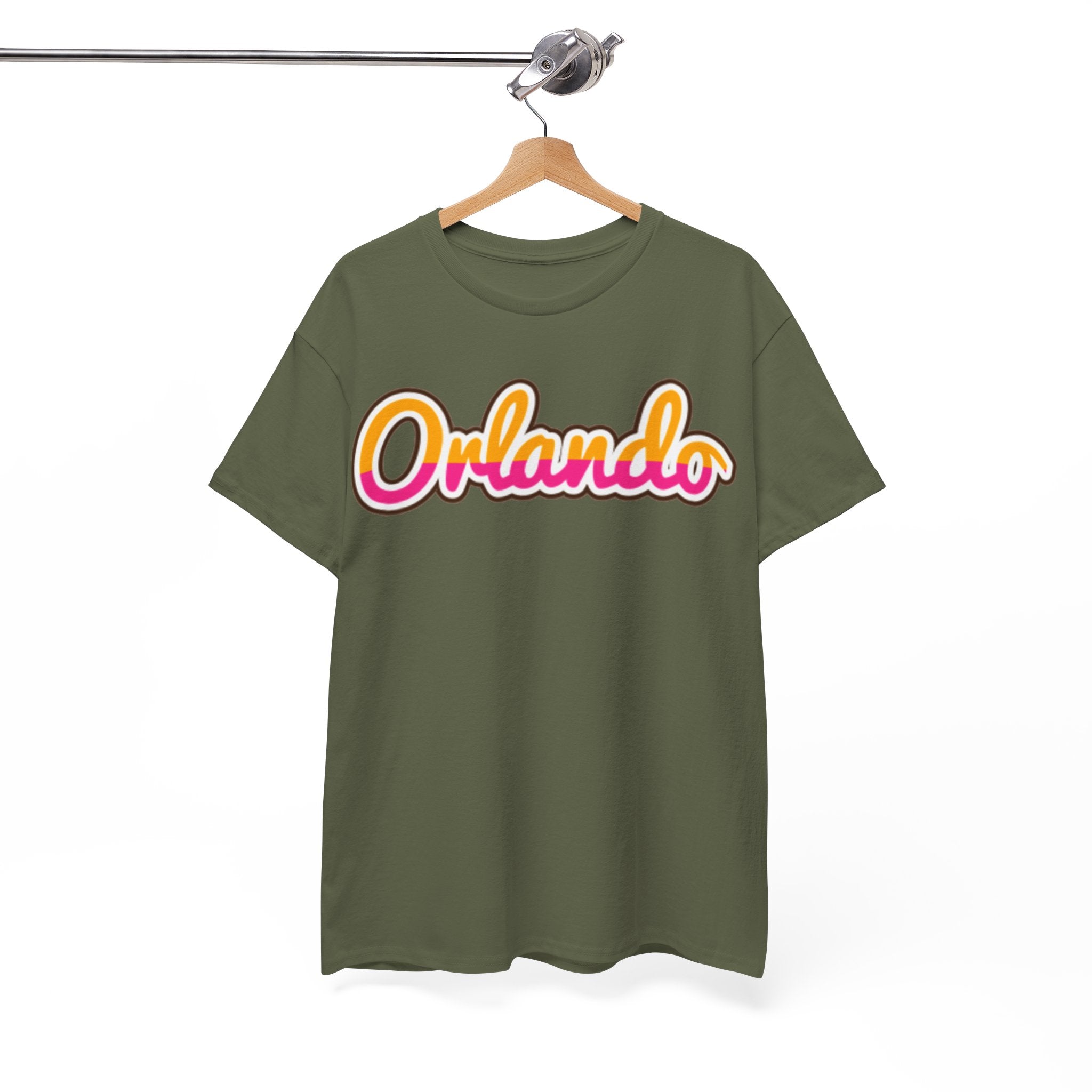 Orlando Retro Script Tee — Vintage Sunset City Souvenir Shirt