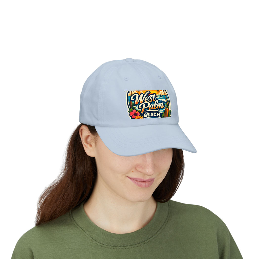 West Palm Beach Dad Cap — Vintage Surfboard Floral Beach Hat