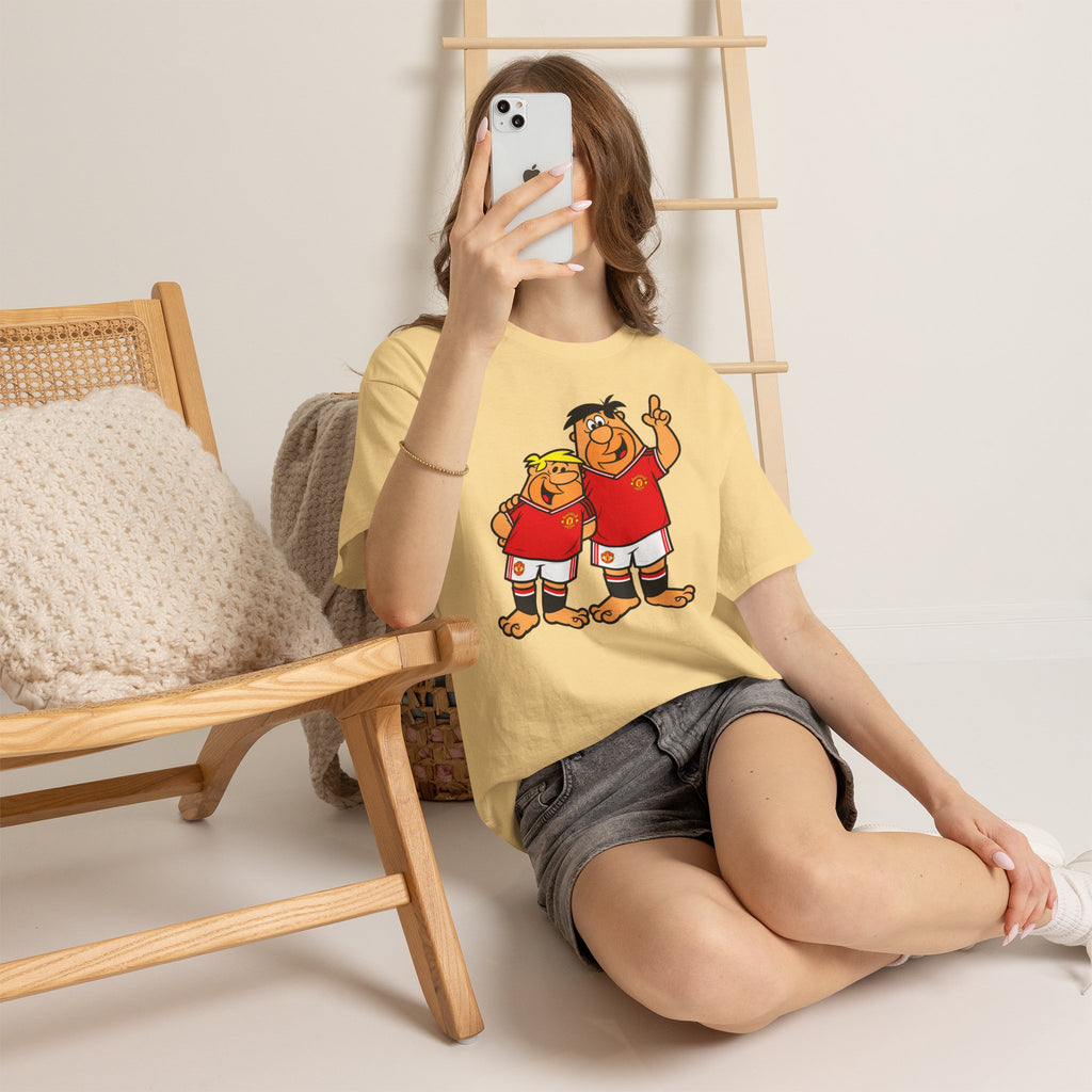 Manchester United The Flintstones Cartoon Football Fans T-Shirt
