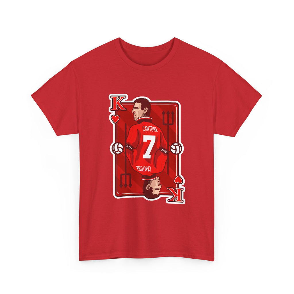 Cantona Playing Card Cotton T-Shirt / Tee — Number 7 Custom Jersey Design
