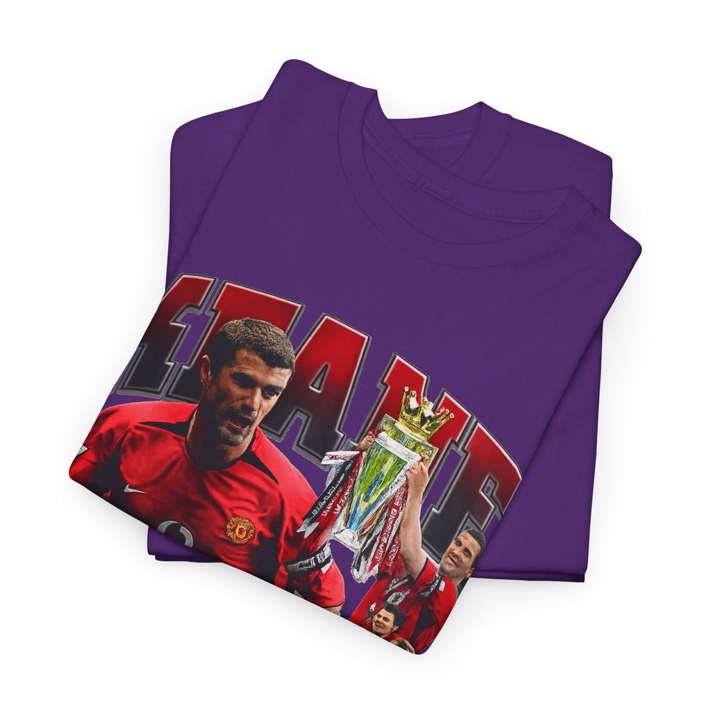 Roy Keane Football Legens Collage Tee — Retro Man United Tribute Shirt
