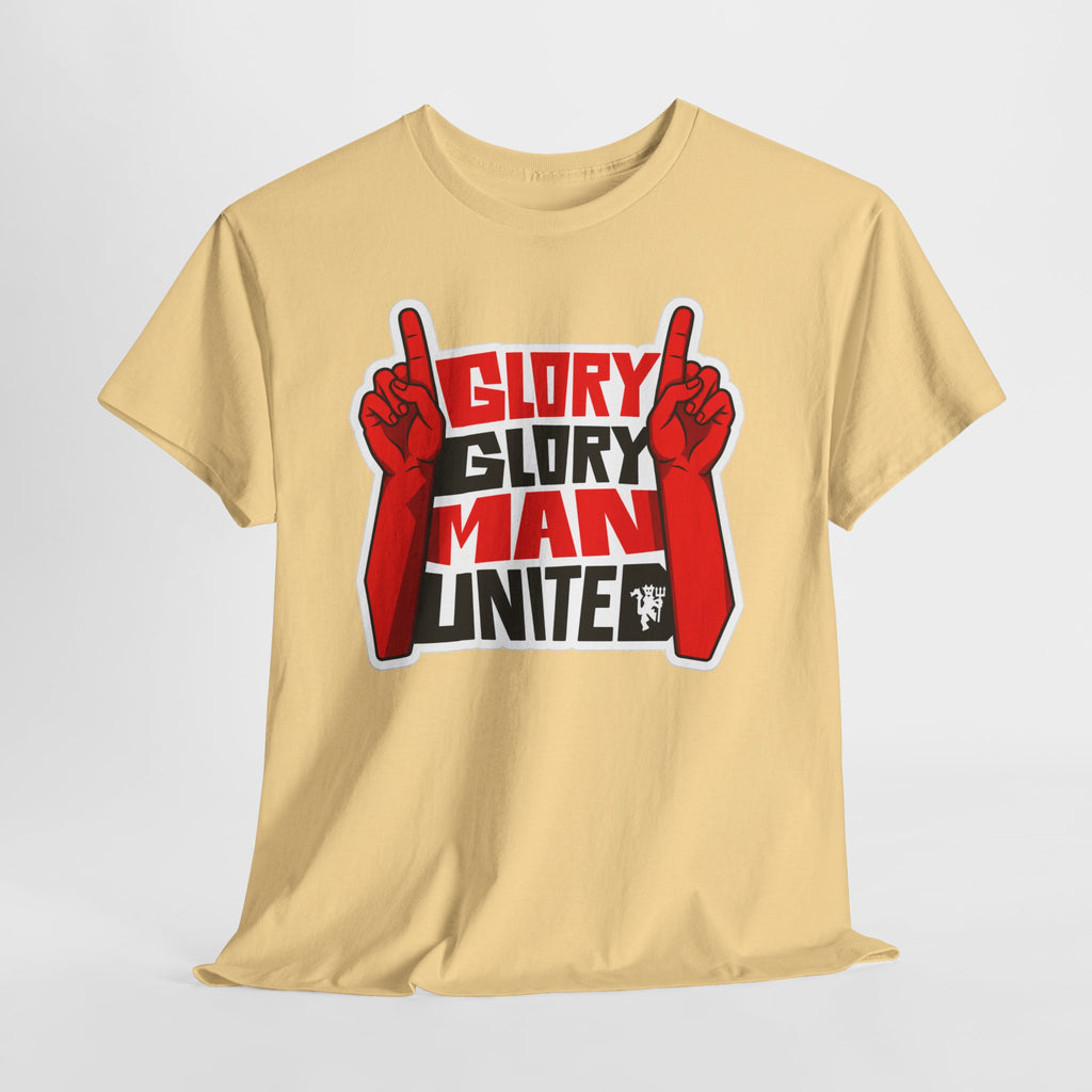 Glory Glory Man United T-Shirt — Retro Red Football Fan Tee