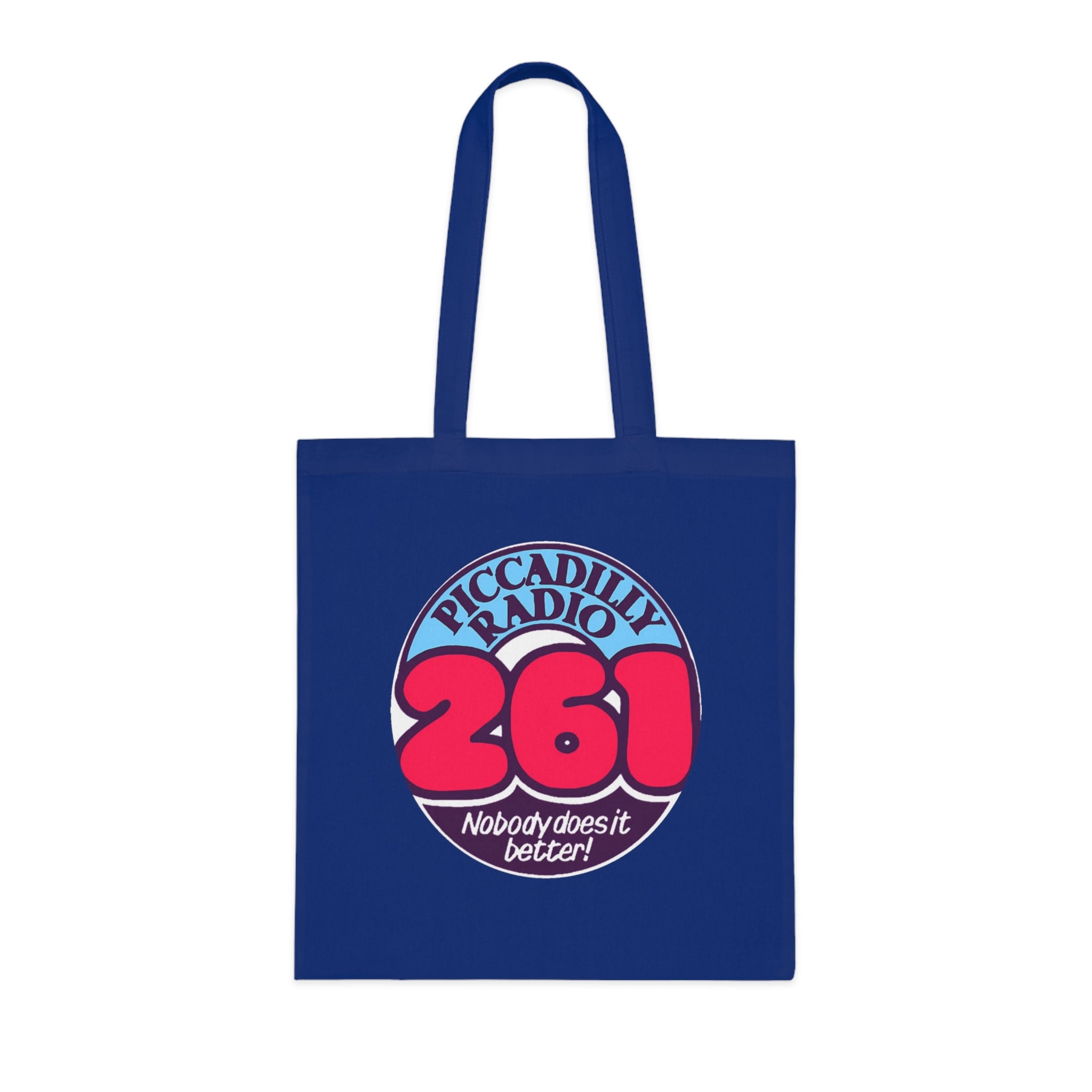 Piccadilly Radio 261 Retro Logo Tote Bag – 'Nobody Does It Better' Cotton Shopper