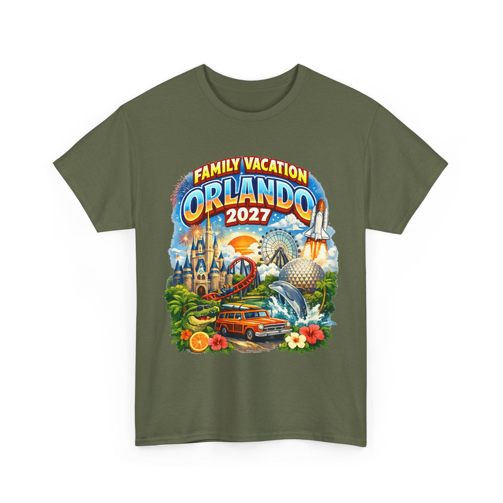 Orlando 2027 Family Vacation T-Shirt — Retro Theme Park Souvenir Tee