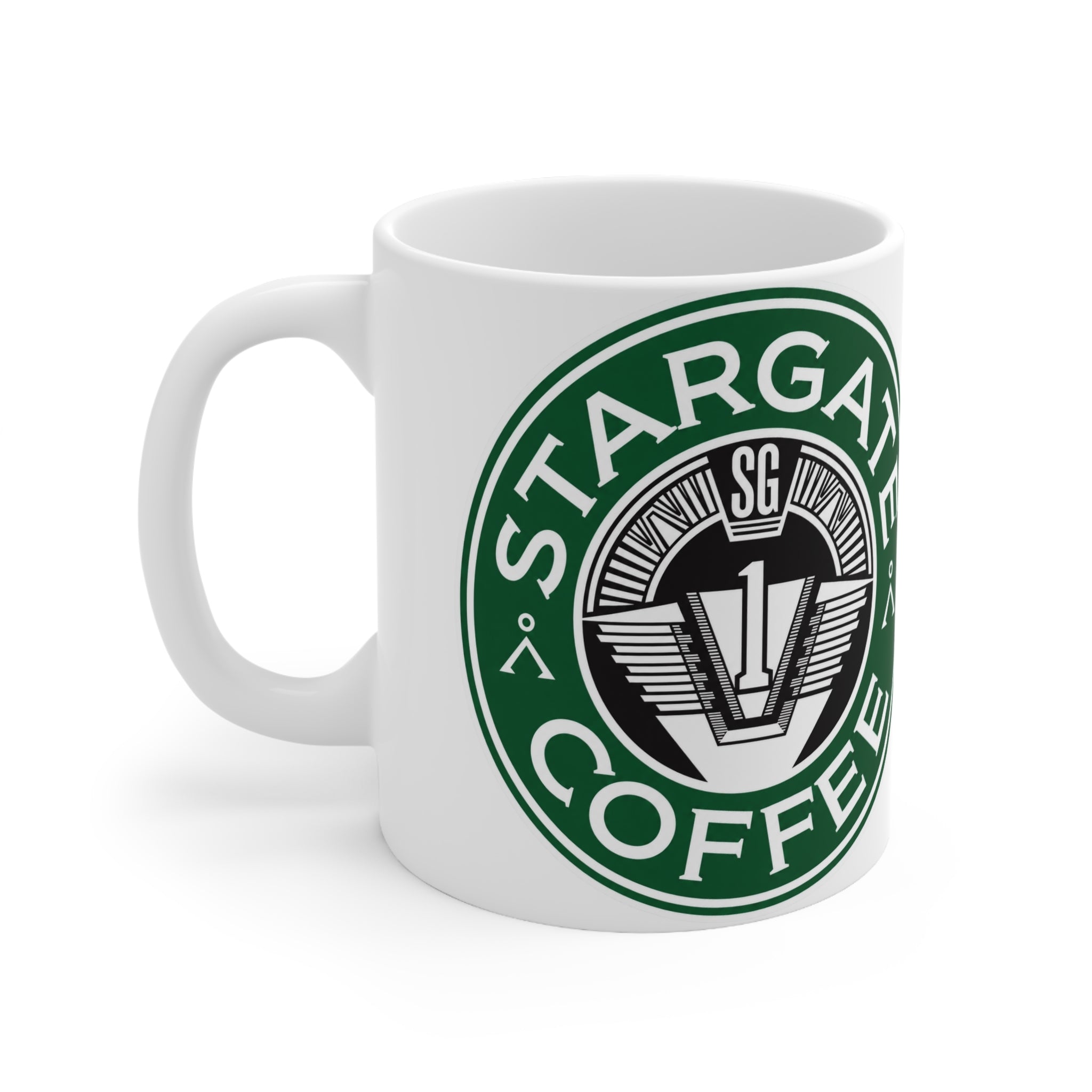 Stargate Coffee Ceramic Mug — 11oz & 15oz Branded Logo Coffee Cup