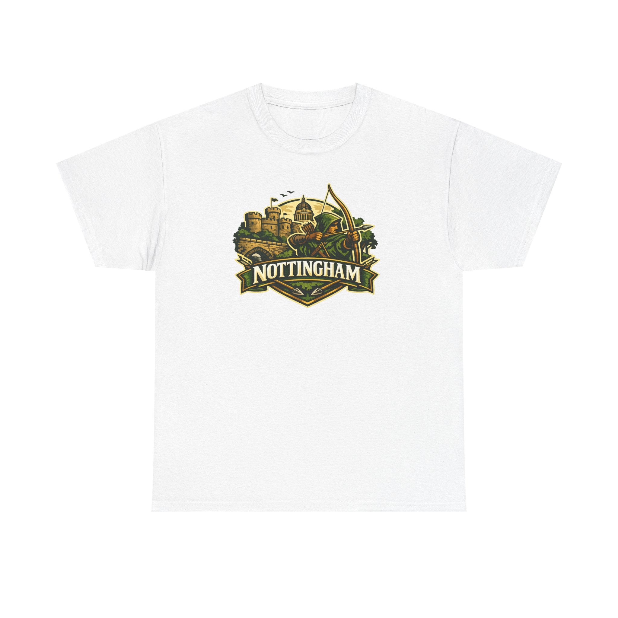 Nottingham Vintage Crest T-Shirt — Robin Hood Castle Travel Tee