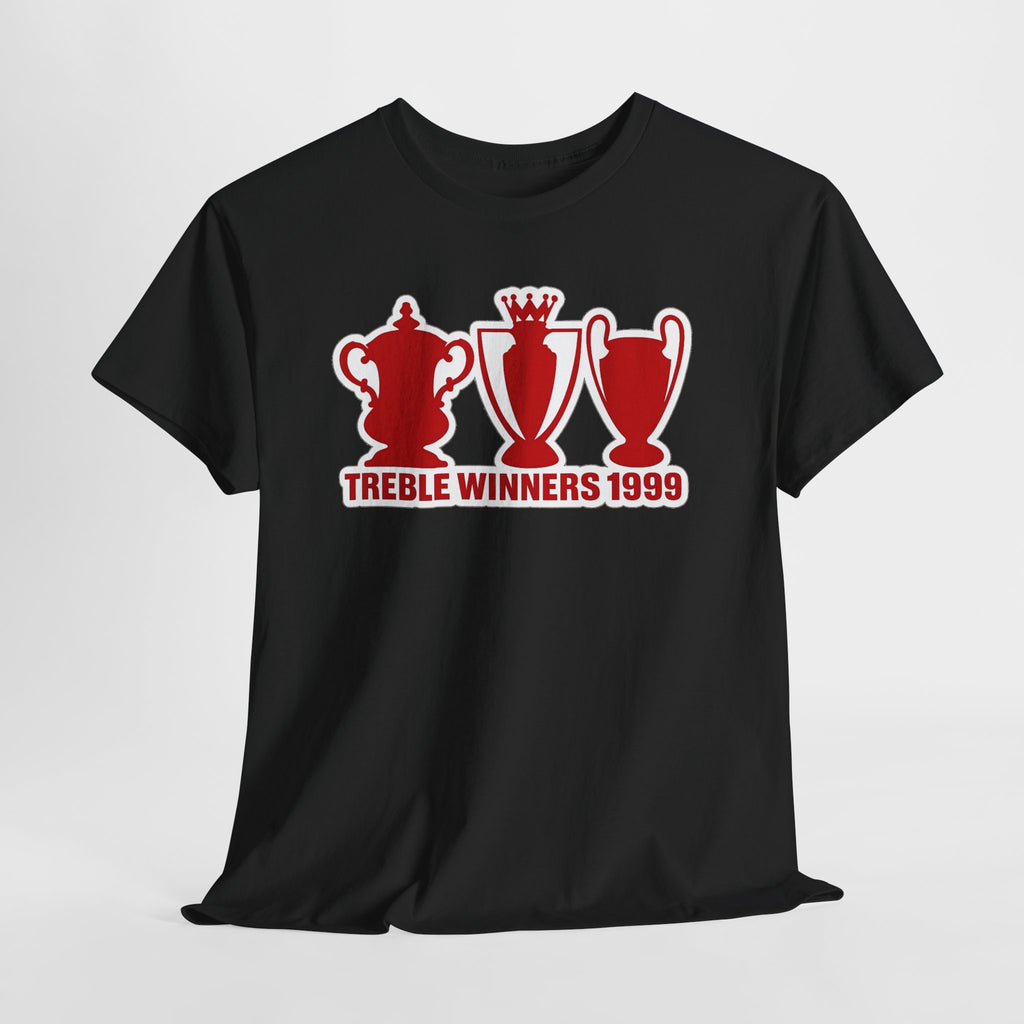 Manchester United Treble Winners 1999 Trophy Graphic Cotton T-Shirt