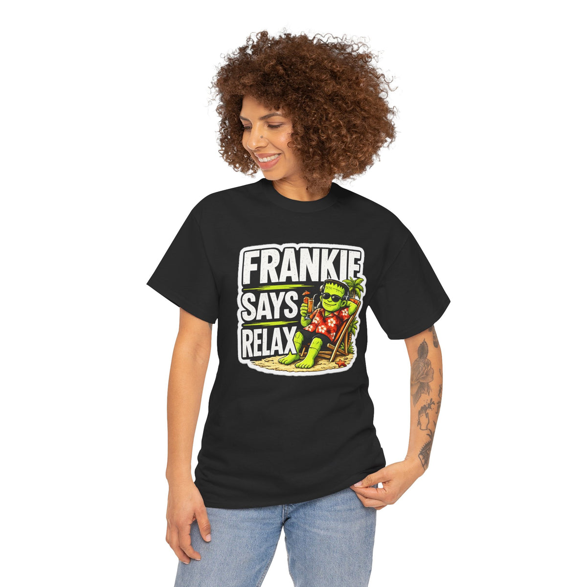 Frankie Says Relax Funny Graphic Cotton T-Shirt