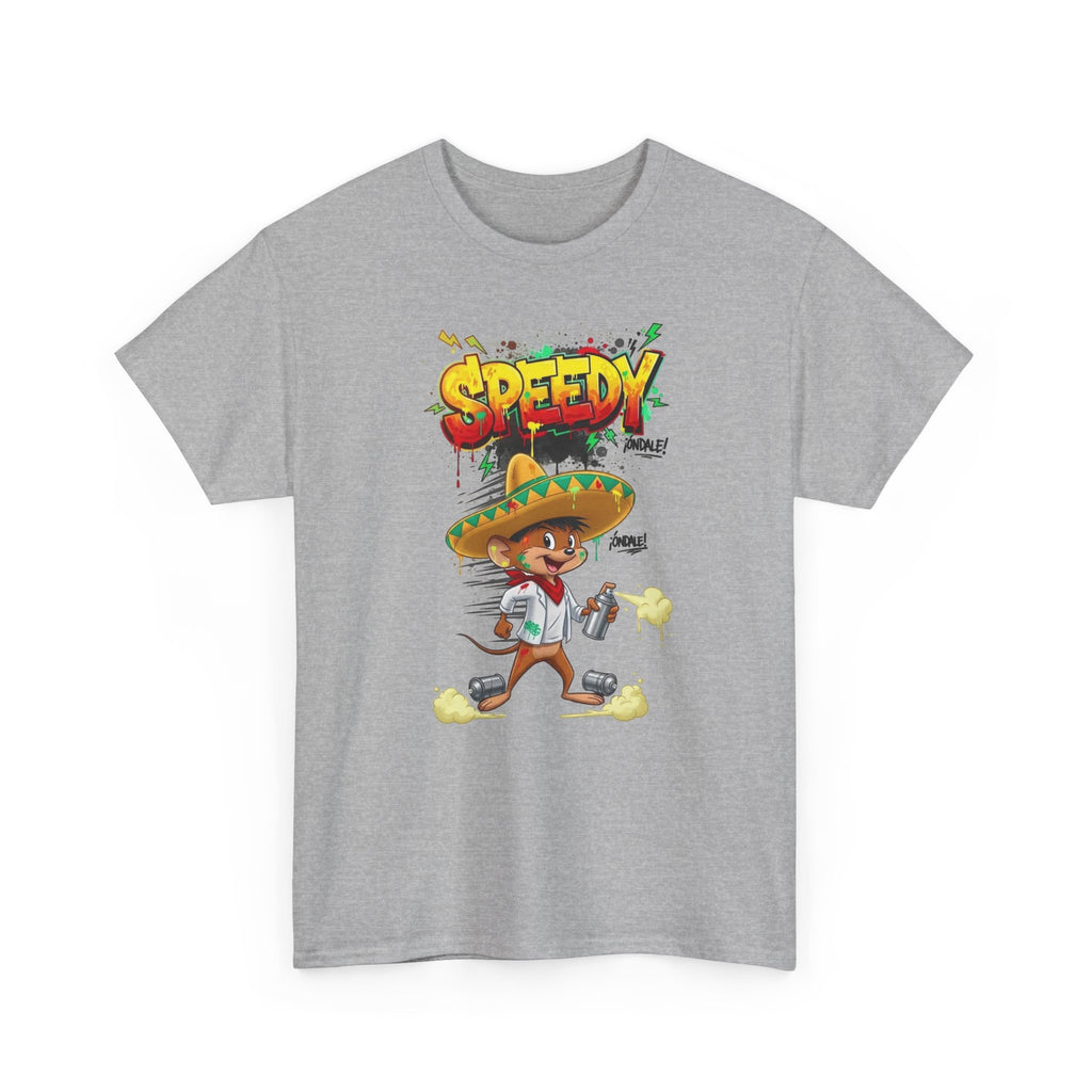 Speedy Sombrero Cartoon Tee — Mexican Street Food Runner Graphic T-Shirt
