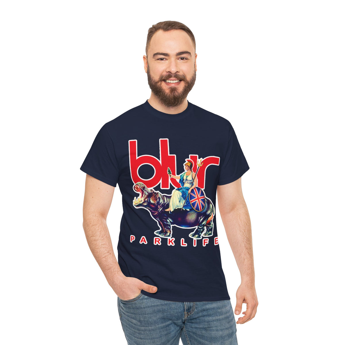 Blur PARKLIFE British Bulldog Graphic Cotton T-Shirt