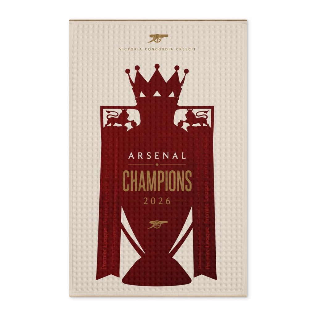 Arsenal Champions 2026 Waffle Tea Towel