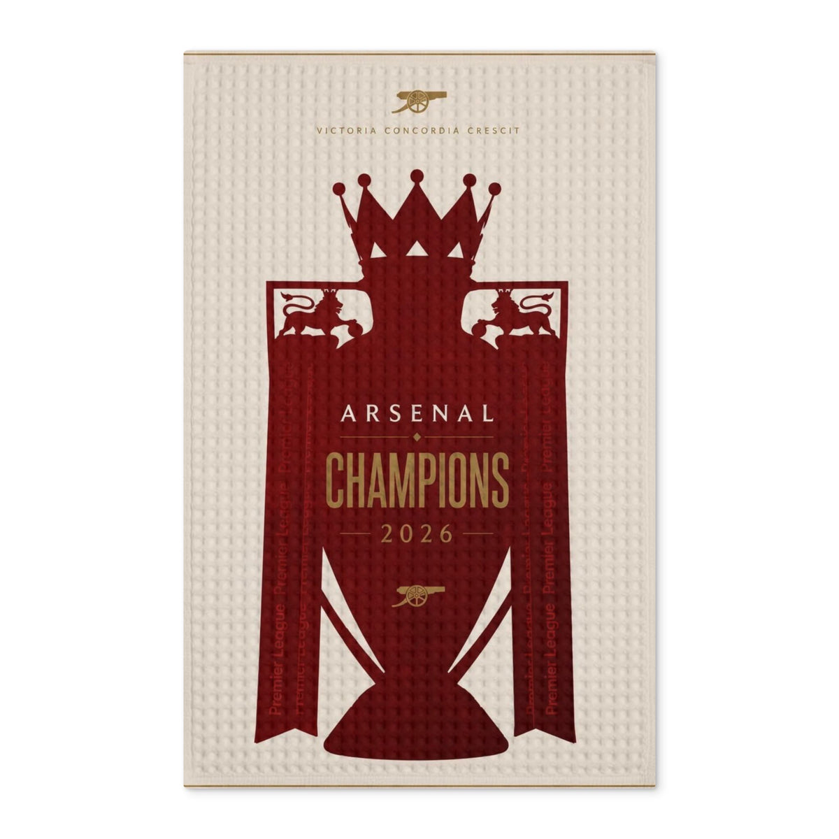 Arsenal Champions 2026 Waffle Tea Towel