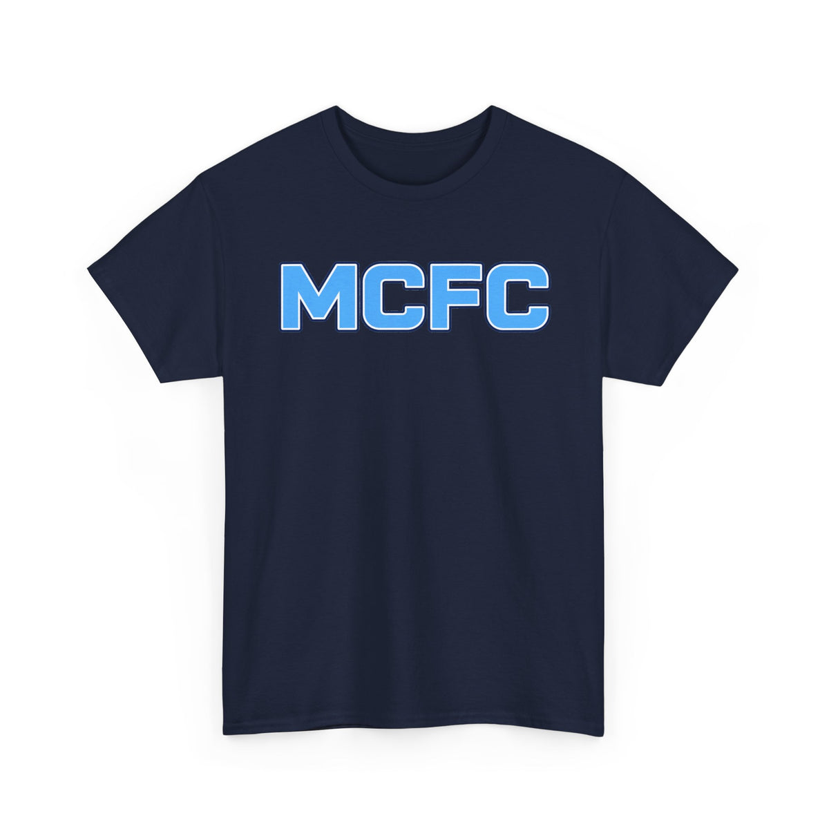 MCFC Logo Cotton T-Shirt — Light Blue Football Fan Tee