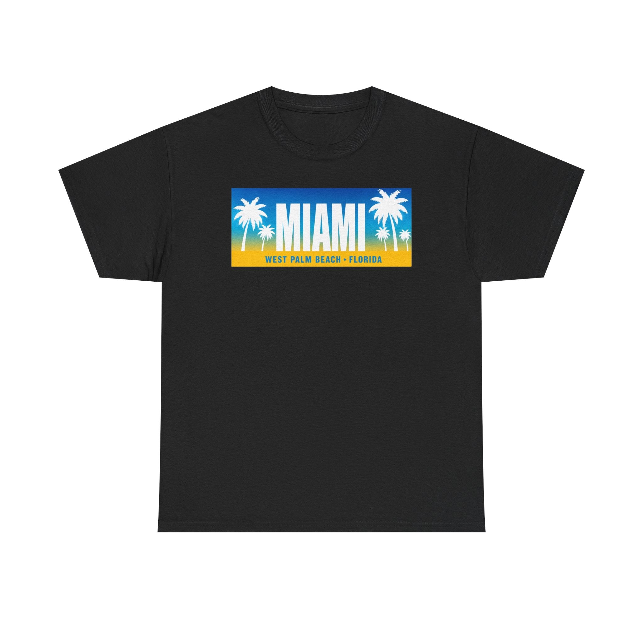 Miami West Palm Beach Vintage Tee — "MIAMI" Beach Palm Trees T‑Shirt