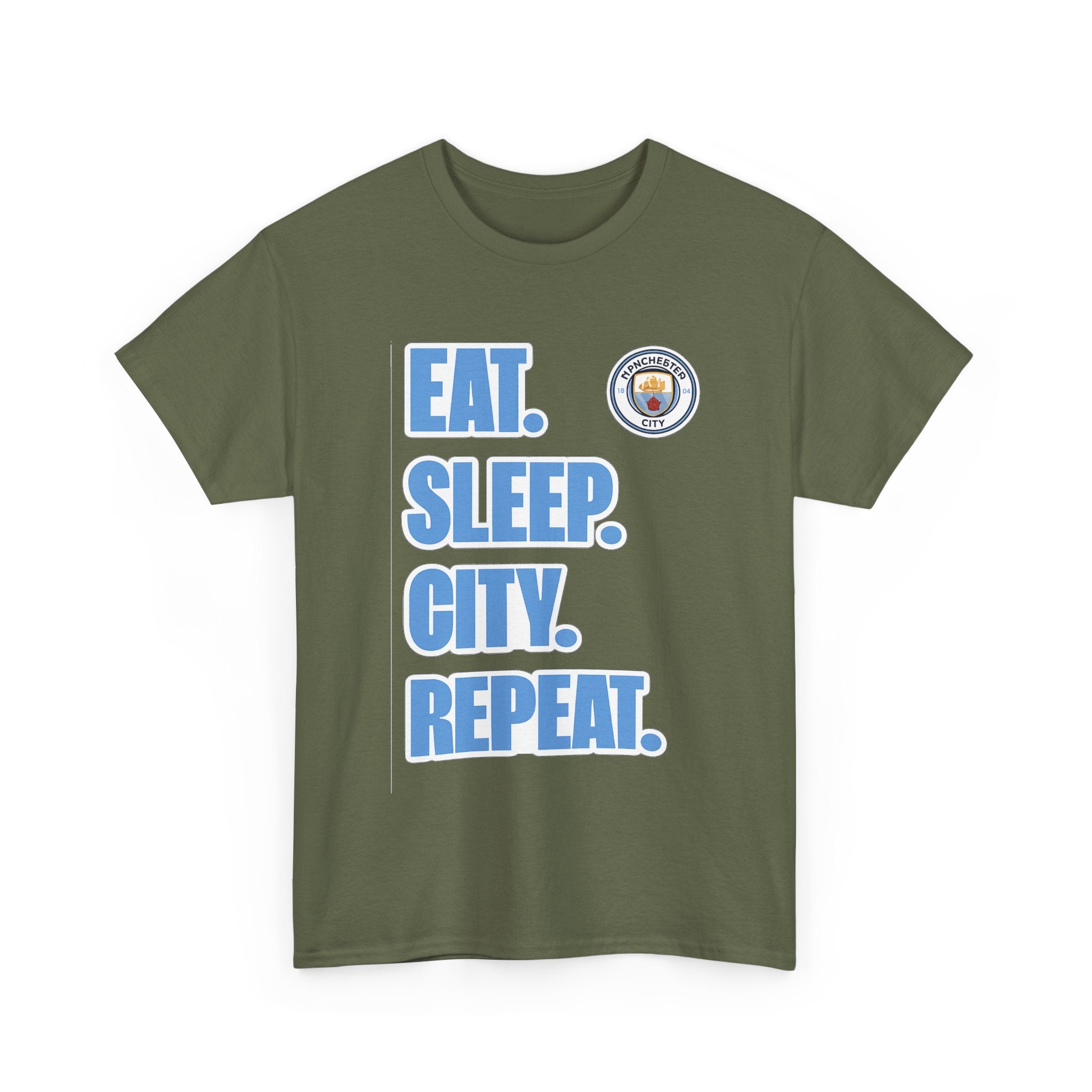 Eat. Sleep. City. Repeat. T‑Shirt — Manchester City Fan Tee