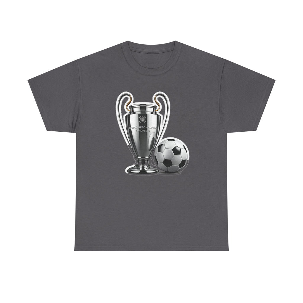 European Cup / Champions League Trophy & Ball Graphic Cotton T-Shirt