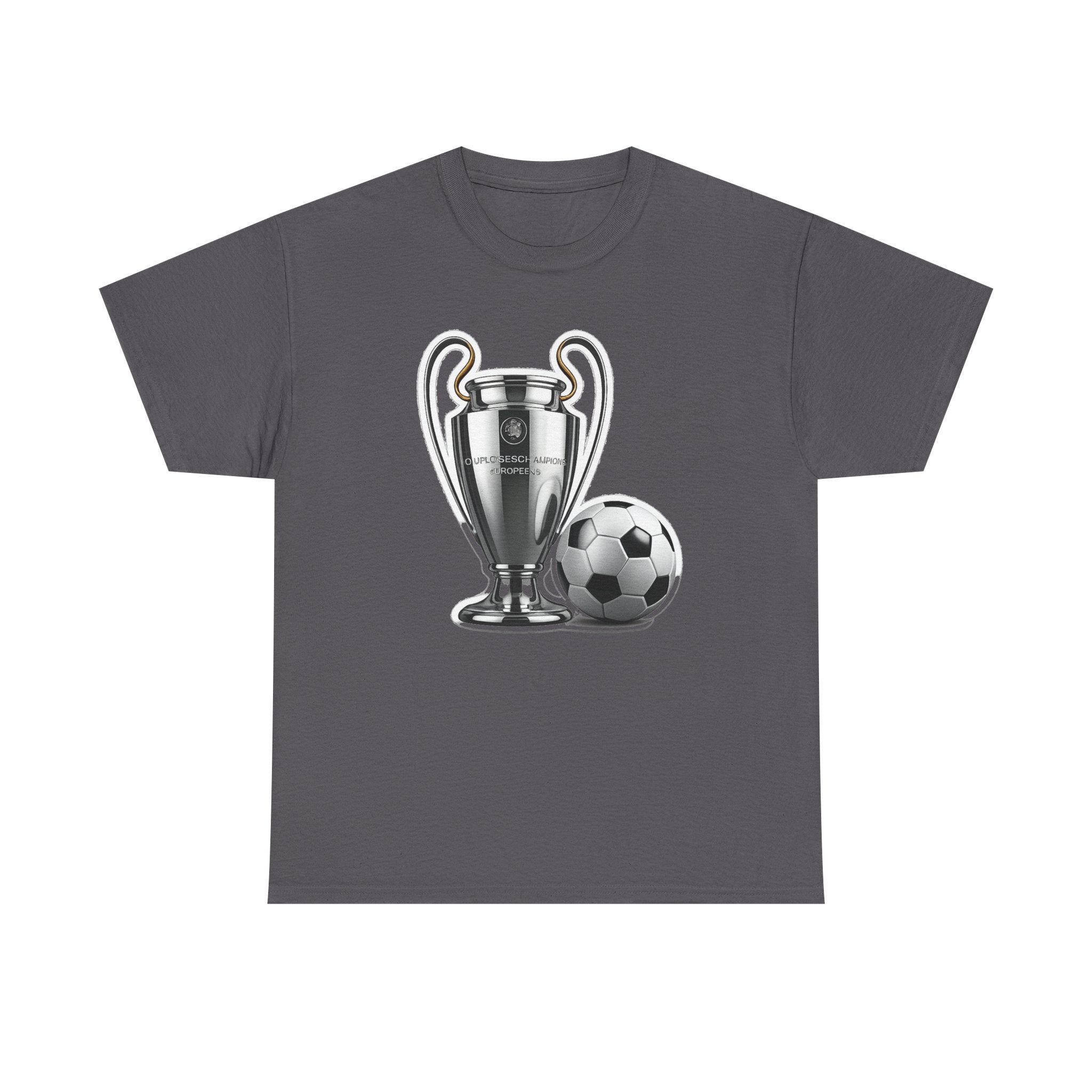 European Cup / Champions League Trophy & Ball Graphic Cotton T-Shirt