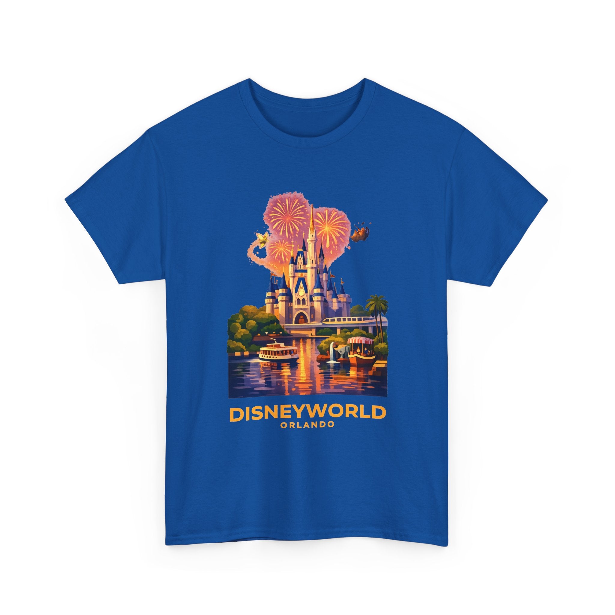Disney World Castle Orlando Fireworks Cotton T‑Shirt