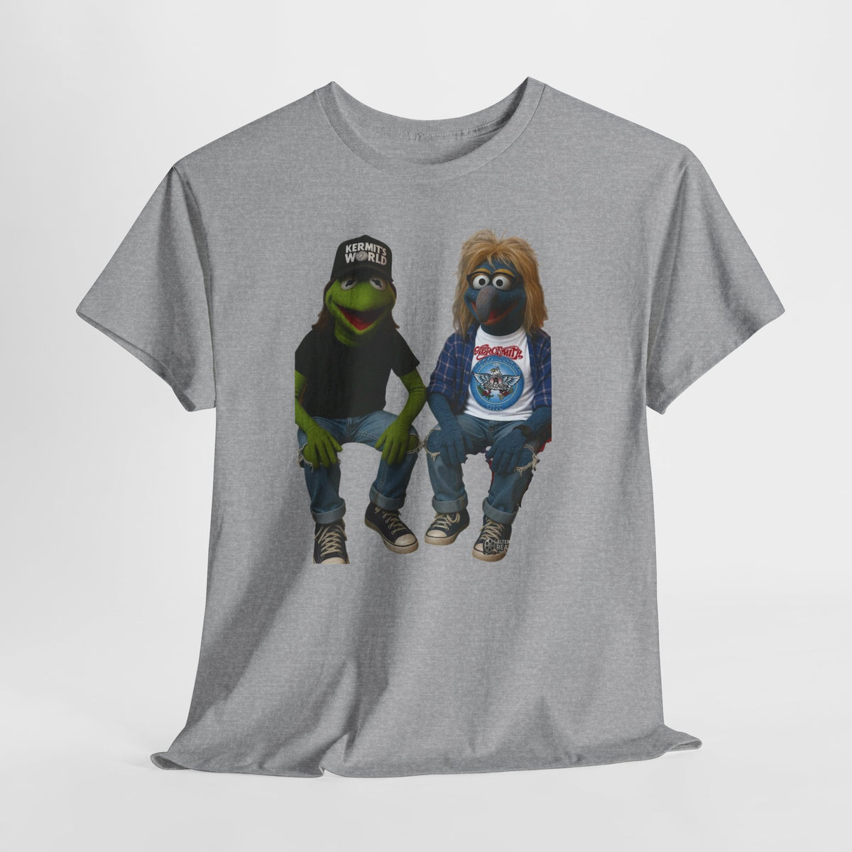 Kermit & Gonzo Waynes World Inspired Character Graphic T-Shirt