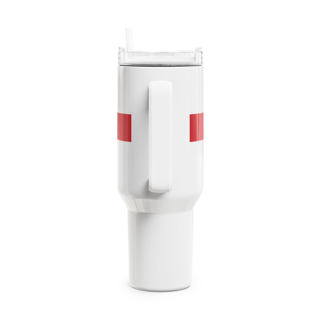 Manchester United 40oz Travel Tumbler — Red Cross Crest Stainless Insulated Cup