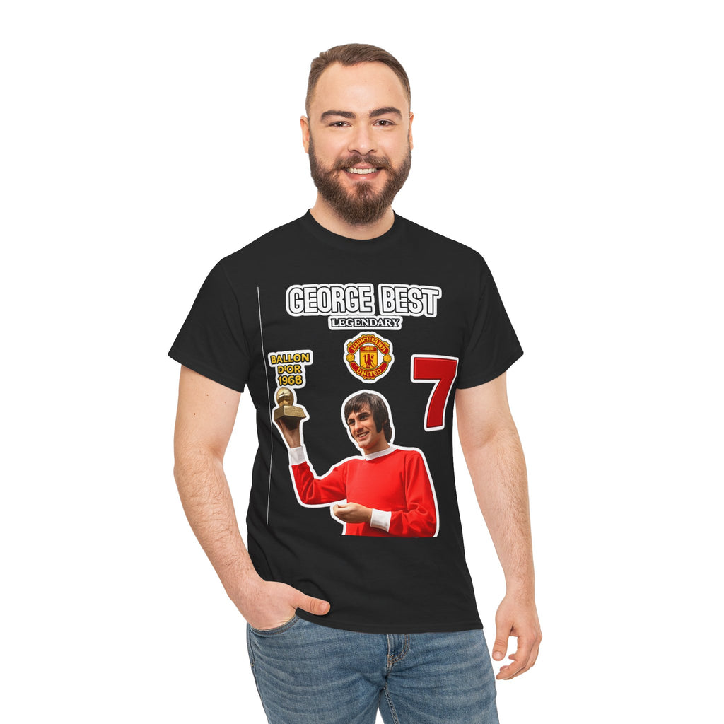 George Best Manchester United #7 Vintage Soccer T-Shirt – Ballon d'Or Tribute